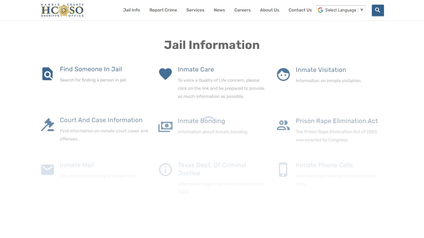 Jail Information—Harris County Texas Sheriff's Office